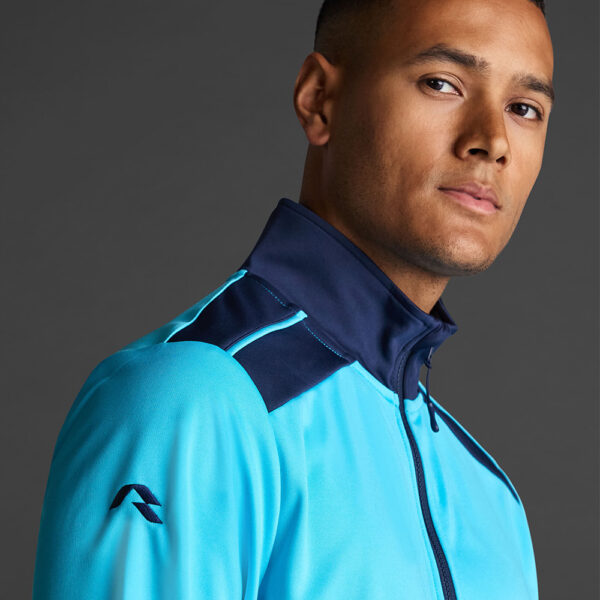 Bluza trening Musai Ishi, Turcoaz Fluo / Bleumarin - imagine 4