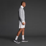 Bluza trening Musai Ishi, Gri deschis / Alb - imagine 2