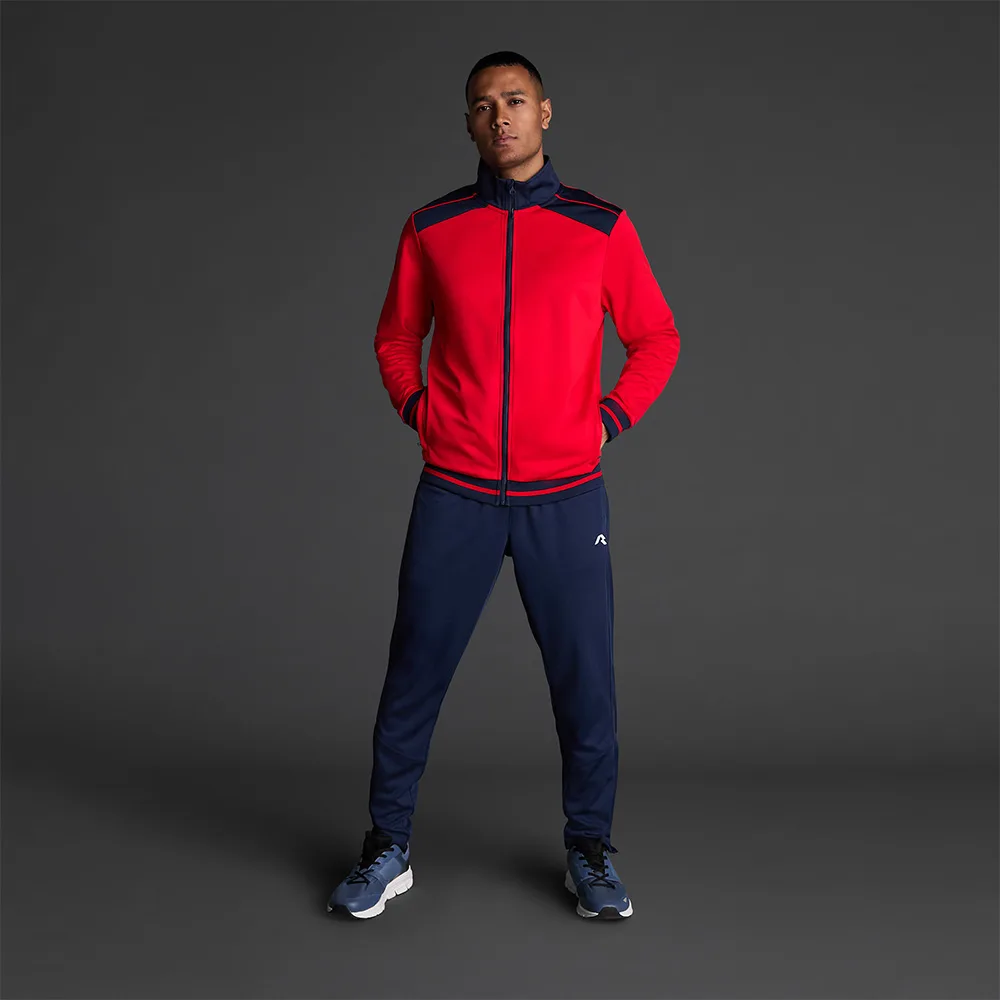 Bluza trening Musai Ishi, Rosu / Bleumarin - imagine 1