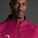 Bluza antrenament Musai Mawi, Visiniu - imagine 4