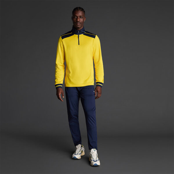 0308_0355_1_1 Bluza Musai Ishi, Galben / Bleumarin - imagine 1