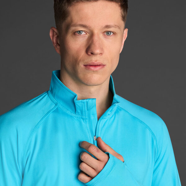 Bluza antrenament Musai Sajo, Turcoaz Fluo - imagine 4