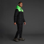 Geaca Musai Kanzu, Negru / Verde Fluo - imagine 2