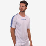 Tricou sport Givova Club, Alb / Albastru Royal