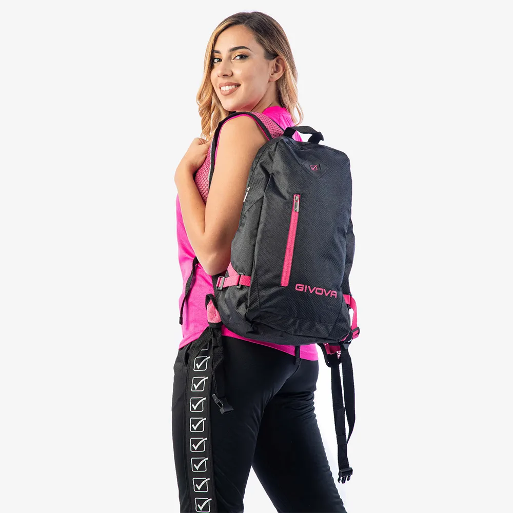 Rucsac sport Givova Arius, Negru / Fuxia - imagine 1