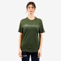 Tricou Givova Mondo, Verde militar / Alb