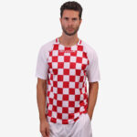 Tricou sport Givova Dama, Alb / Rosu