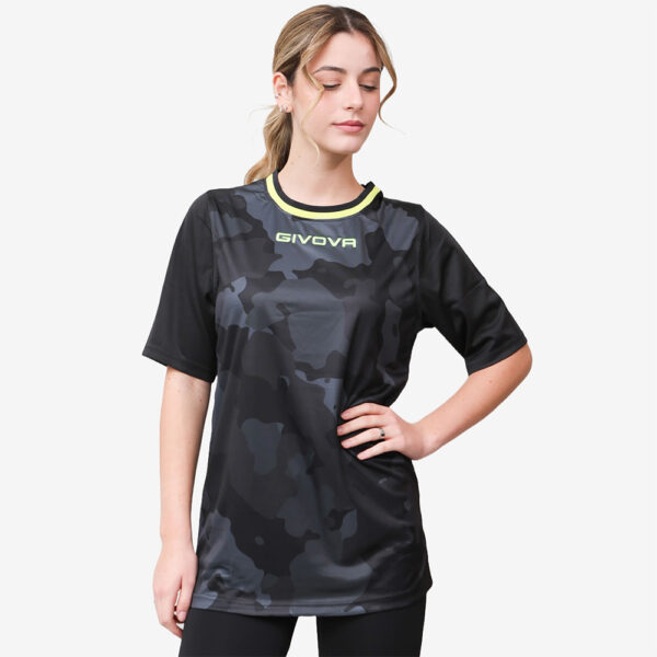 Tricou sport Givova Army, Negru / Gri - imagine 1