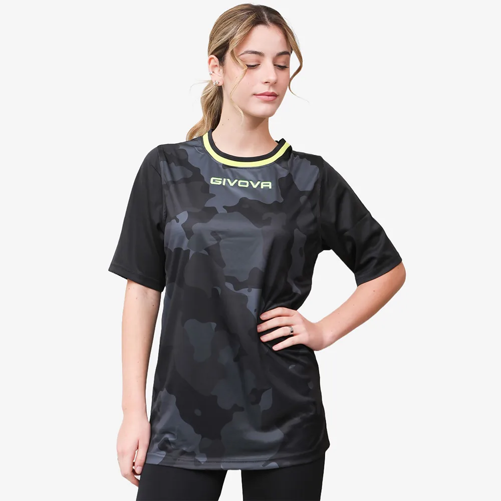 Tricou sport Givova Army, Negru / Gri - imagine 1