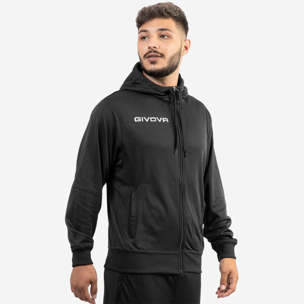 1-66 Hanorac Givova Felpa 500, Negru - imagine 1