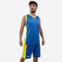Set echipament baschet Givova Power, Albastru Royal / Galben