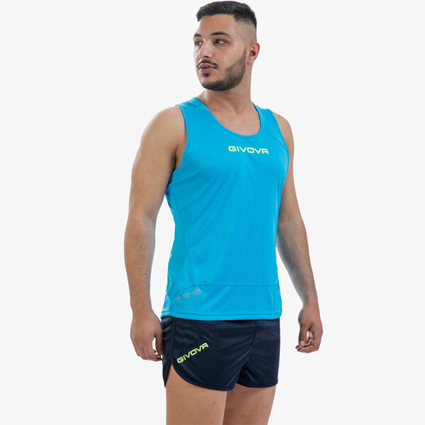 Set echipament atletism Givova New York, Turcoaz / Bleumarin - imagine 1
