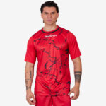 Tricou sport Givova Grafite, Rosu / Negru
