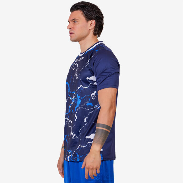 Tricou sport Givova Grafite, Bleumarin / Alb - imagine 2