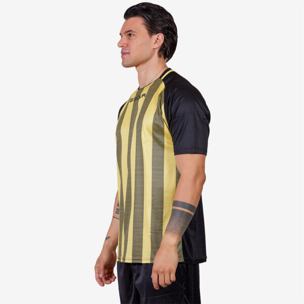 Tricou sport Givova Tratto, Negru / Galben - imagine 2