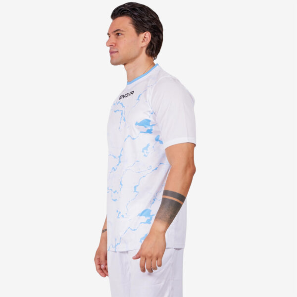 Tricou sport Givova Grafite, Alb / Albastru Sky - imagine 2