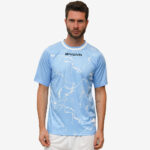 Tricou sport Givova Grafite, Albastru Sky / Alb