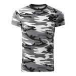 Tricou bumbac Camouflage, Gri camuflaj - imagine 2