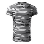 Tricou bumbac Camouflage, Gri camuflaj - imagine 3