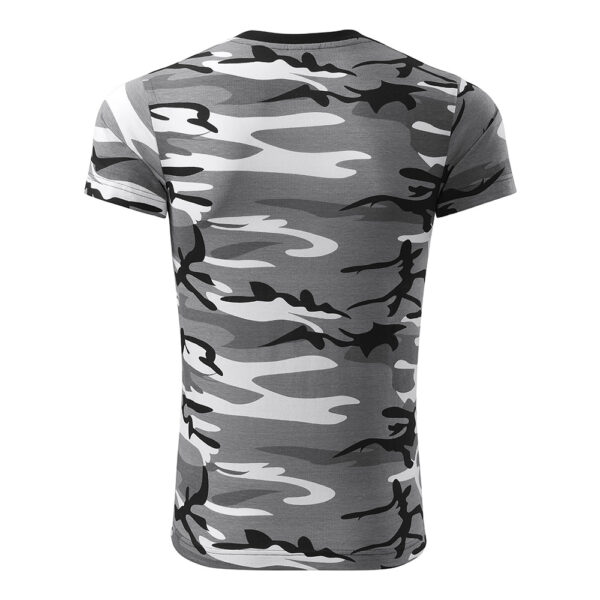 Tricou bumbac Camouflage, Gri camuflaj - imagine 3