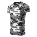 Tricou bumbac Camouflage, Gri camuflaj