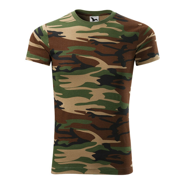 Tricou bumbac Camouflage, Maro camuflaj - imagine 2