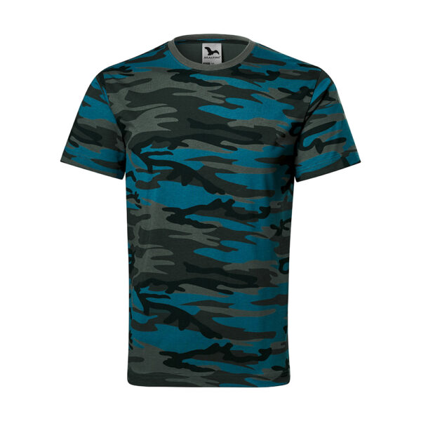 Tricou bumbac Camouflage, Petrol camuflaj - imagine 2