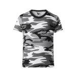 Tricou bumbac copii Camouflage, Gri camuflaj - imagine 2