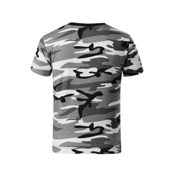 Tricou bumbac copii Camouflage, Gri camuflaj - imagine 3