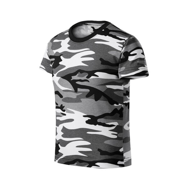 CAMOUFLAGE Tricou bumbac copii Camouflage, Gri camuflaj - imagine 1
