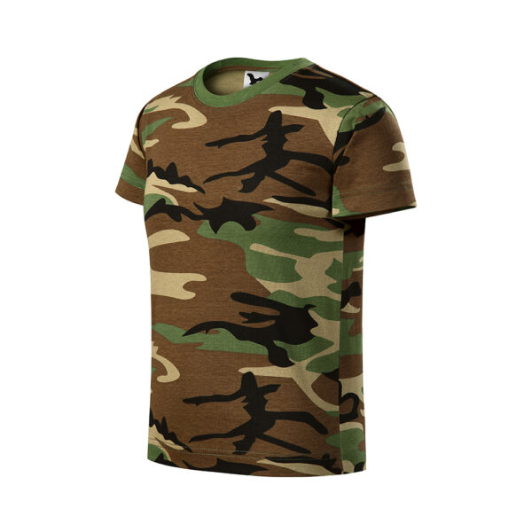 CAMOUFLAGE Tricou bumbac copii Camouflage, Maro camuflaj - imagine 1