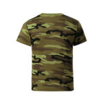 Tricou bumbac copii Camouflage, Verde camuflaj - imagine 3