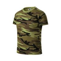 Tricou bumbac copii Camouflage, Verde camuflaj