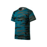 Tricou bumbac copii Camouflage, Petrol camuflaj