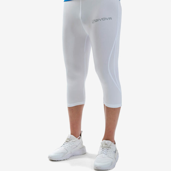 Pantaloni 3/4 Givova Running, Alb - imagine 1