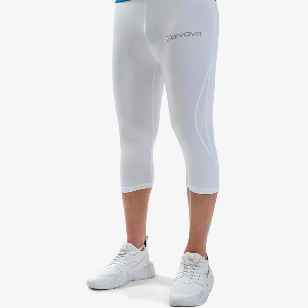 Pantaloni 3/4 Givova Running, Alb - imagine 1