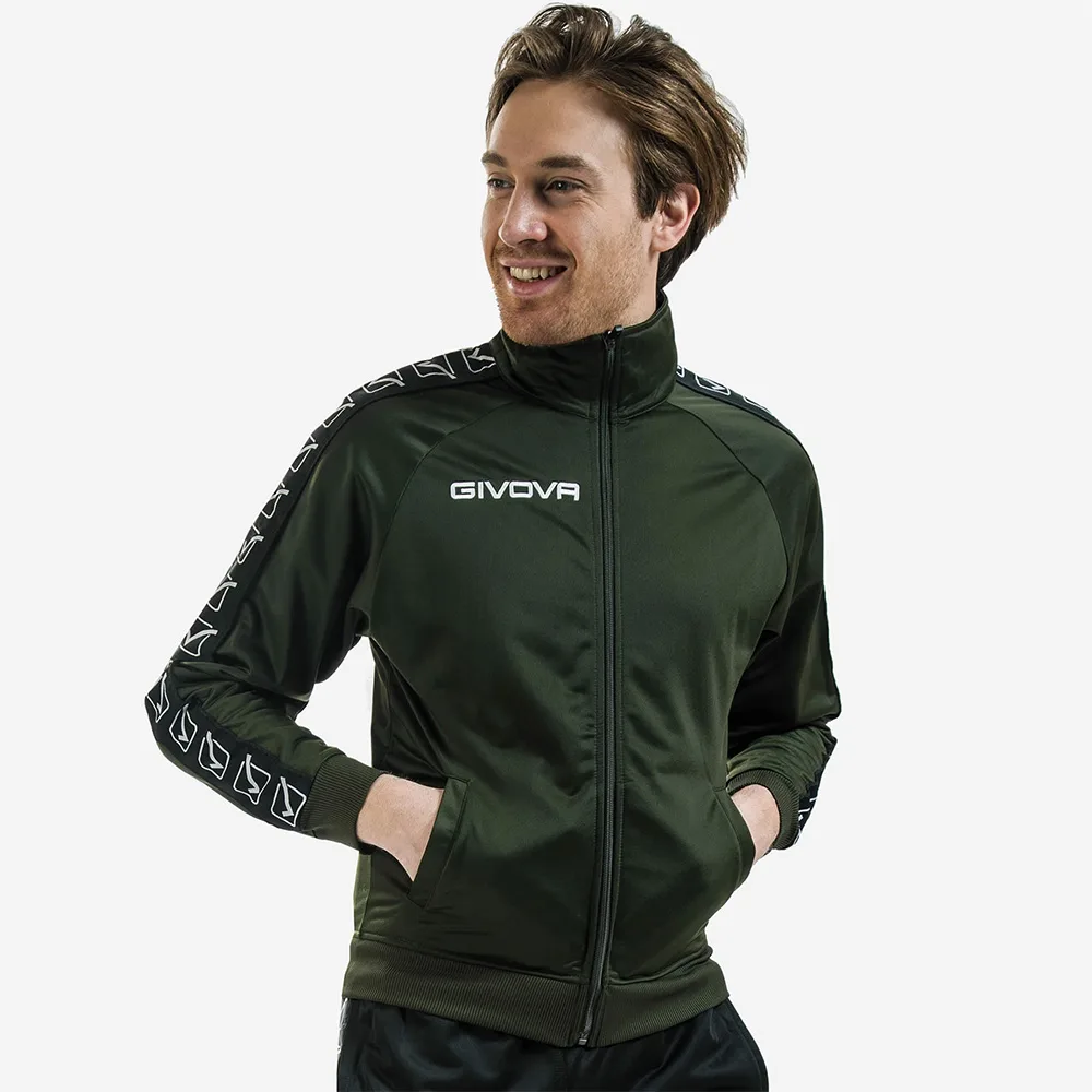 Bluza trening Givova Tricot Band, Verde Militar - imagine 1