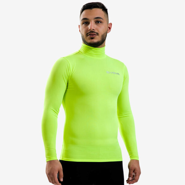 15-9 Bluza elastica Givova Corpus 3 Lupetto, Galben Fluo - imagine 1