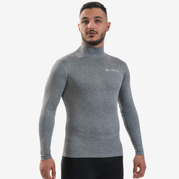 Bluza elastica Givova Corpus 3 Lupetto, Gri inchis - imagine 1
