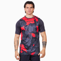 Tricou sport Givova Army, Negru / Rosu