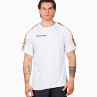 Tricou Givova Poly Band, Alb / Auriu