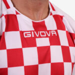 Tricou sport Givova Dama, Alb / Rosu - imagine 3