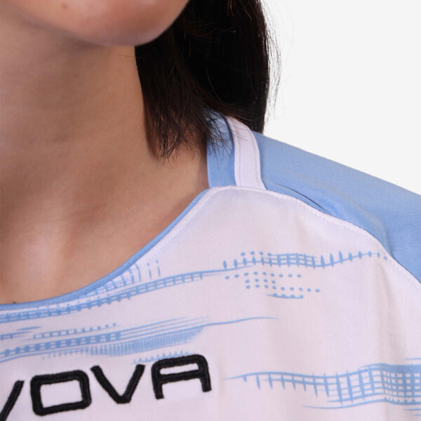 Tricou sport Givova Pixel, Alb / Albastru Sky - imagine 3