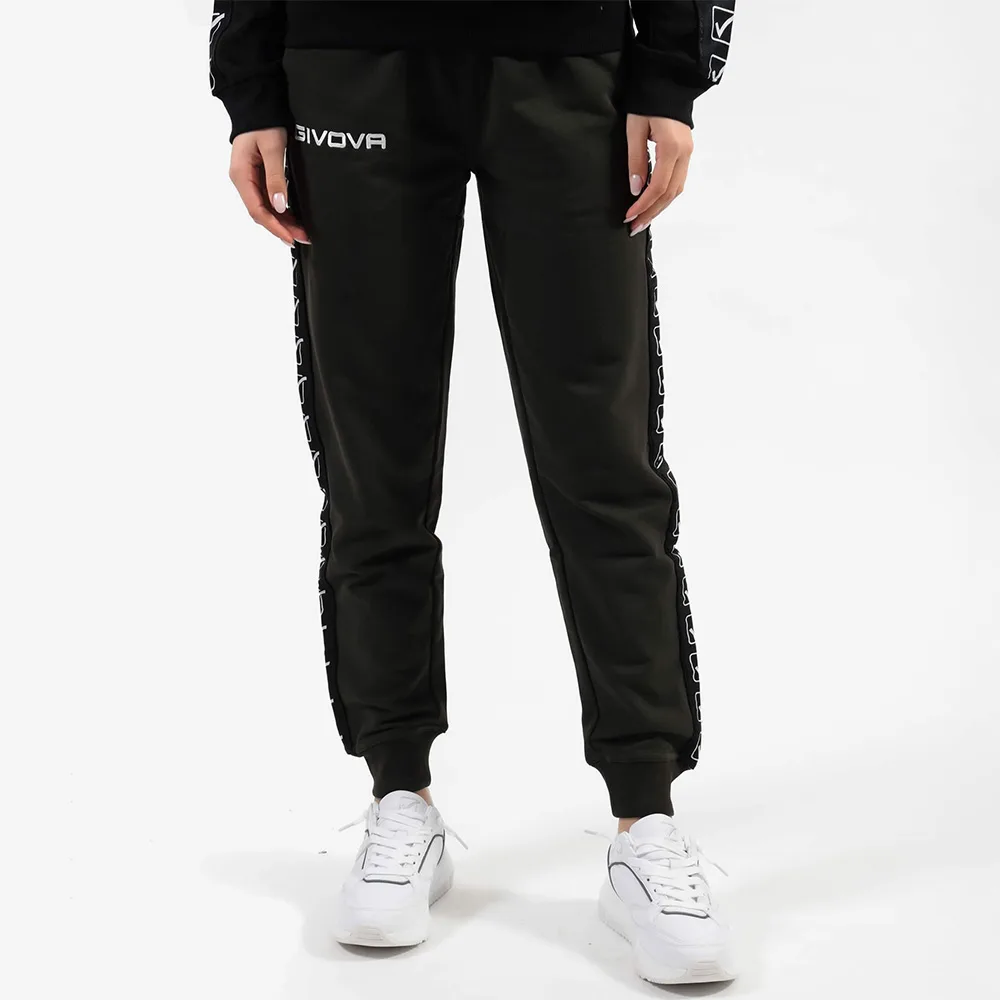 Pantaloni lungi Givova Terry Band, Verde Militar - imagine 1