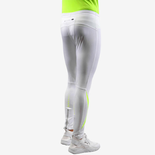 Pantaloni lungi Givova Running, Alb / Galben Fluo - imagine 2