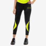 Pantaloni lungi Givova Running, Negru / Galben Fluo - imagine 2