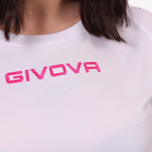Tricou sport Givova Club, Alb / Fuxia - imagine 4