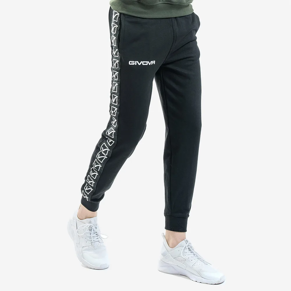 Pantaloni lungi Givova Felpa Band, Negru - imagine 1