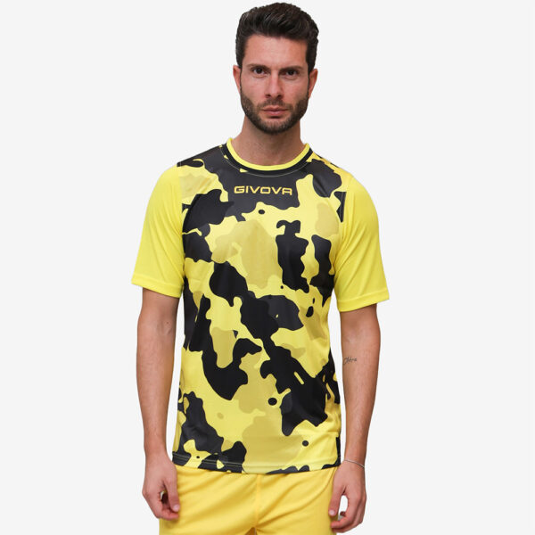 Tricou sport Givova Army, Galben / Negru - imagine 1