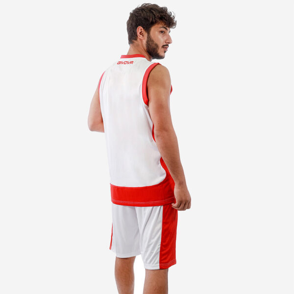 3-83 Set echipament baschet Givova Power, Alb / Rosu - imagine 1